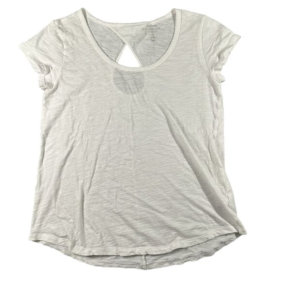 Gap Shirt Womens Small White Easy Tee Short Sleeve Keyhole Back Cotton Summer - Picture 1 of 9